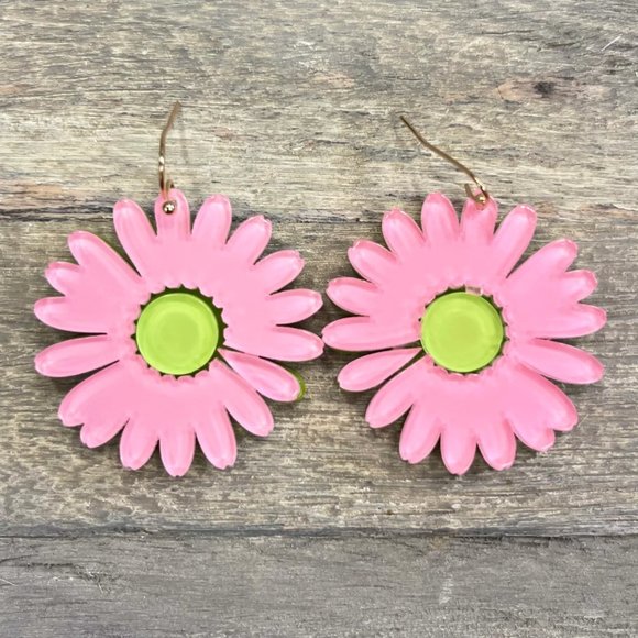 Jewelry - Pink Flower Earrings